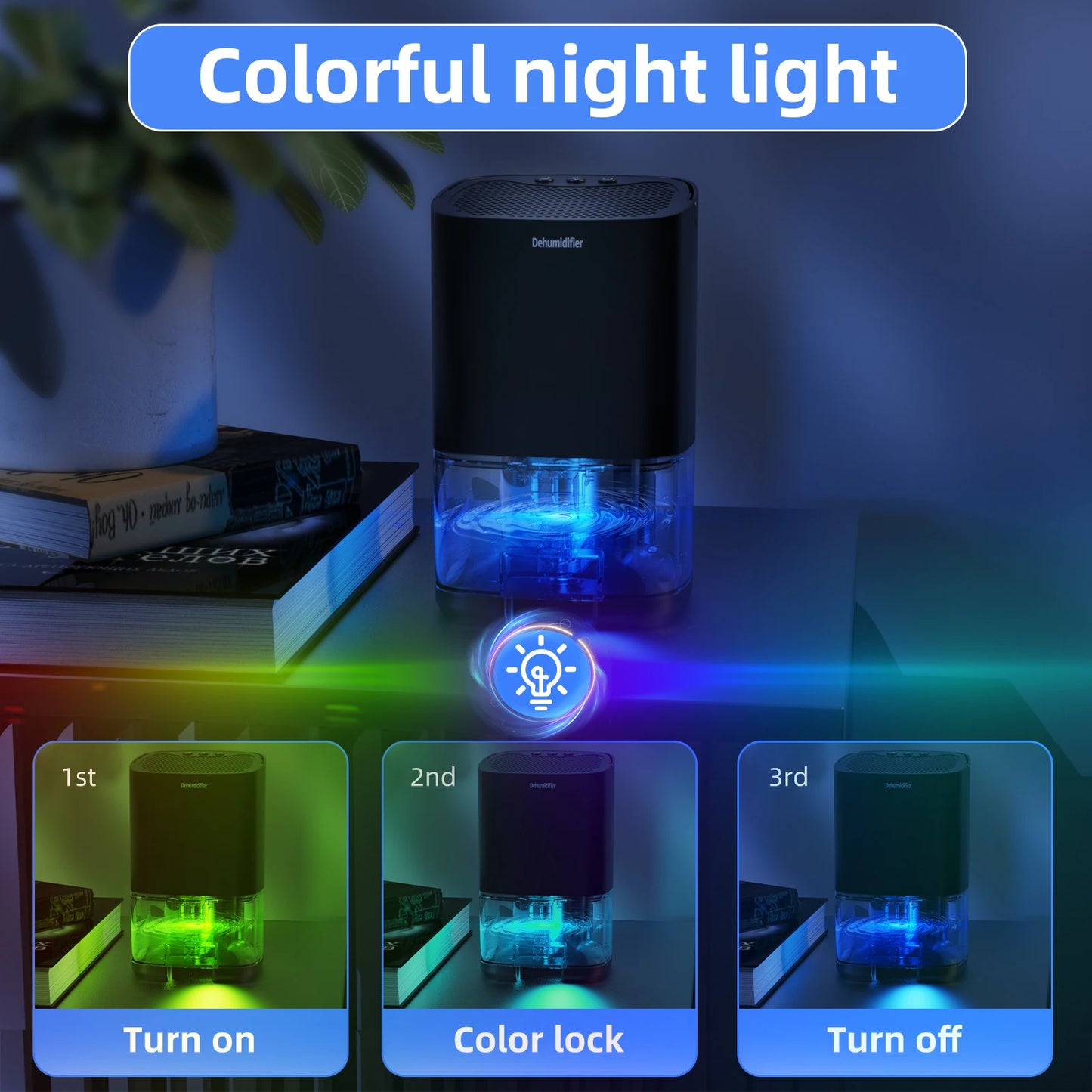 💨 Bærbar luftavfukter – 1L vanntank, stillegående og energieffektiv

Hold hjemmet ditt fritt for fukt, mugg og dårlig lukt med denne kompakte og stillegående luftavfukteren.
Perfekt for soverom, bad, kontor, bobil eller kjeller.