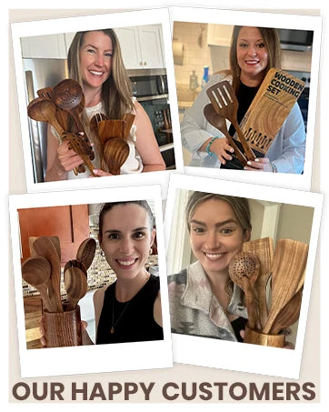 🍴 Tresett for kjøkken – 10 deler i slitesterkt teak

Oppgrader kjøkkenet ditt med et komplett sett miljøvennlige kjøkkenredskaper i tre.
Dette eksklusive settet består av 10 deler i naturlig teak-tre – perfekt for deg som vil ha både funksjon og design,